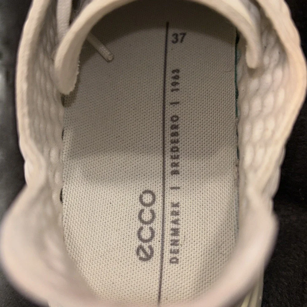 Ecco Womens Therap Sneakers 6-6.5 White Comfort‎ Texture Lace-Up Athletic Shoes